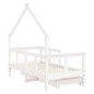 vidaXL Estructura cama niños con cajones madera pino blanco 70x140 cm vidaXL Estructura cama niños con cajones madera pino blanco 70x140 cm