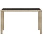 vidaXL Mesa de jardín de ratán sintético beige 123x60x74 cm vidaXL Mesa de jardín de ratán sintético beige 123x60x74 cm