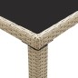vidaXL Mesa de jardín de ratán sintético beige 123x60x74 cm vidaXL Mesa de jardín de ratán sintético beige 123x60x74 cm