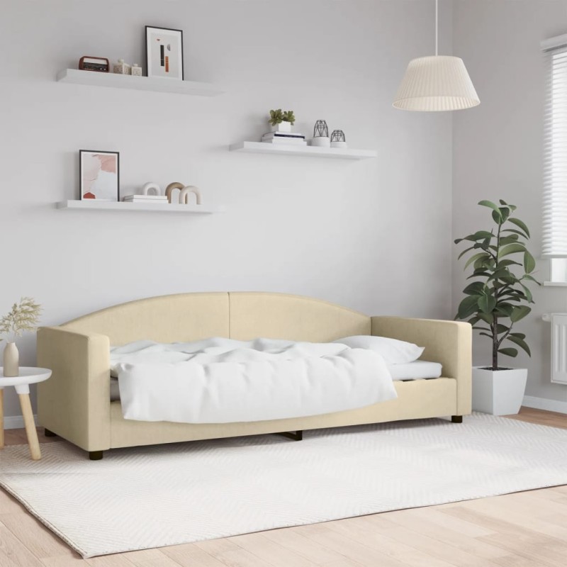 vidaXL Sofá cama tela color crema 80x200 cm vidaXL Sofá cama tela color crema 80x200 cm