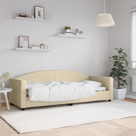 vidaXL Sofá cama tela color crema 80x200 cm