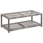 vidaXL Banco zapatero de ratán sintético gris 80x40x30 cm