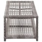 vidaXL Banco zapatero de ratán sintético gris 80x40x30 cm