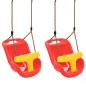 vidaXL Columpios de bebé 2 unidades con cinturón de seguridad PP rojo vidaXL Columpios de bebé 2 unidades con cinturón de seguridad PP rojo