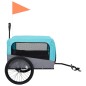 vidaXL Remolque de bicicleta para mascotas cochecito 2 en 1 azul gris vidaXL Remolque de bicicleta para mascotas cochecito 2 en 1 azul gris
