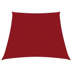 vidaXL Toldo de vela trapezoidal de tela oxford rojo 3/5x4 m