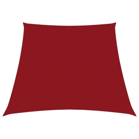 vidaXL Toldo de vela trapezoidal de tela oxford rojo 3/5x4 m
