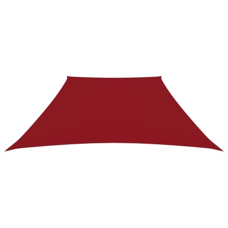 vidaXL Toldo de vela trapezoidal de tela oxford rojo 3/5x4 m