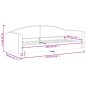 vidaXL Sofá cama tela color crema 80x200 cm vidaXL Sofá cama tela color crema 80x200 cm