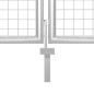 vidaXL Puerta de jardín de acero plateado 400x150 cm