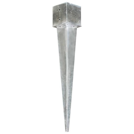 vidaXL Picas de tierra 6 uds acero galvanizado plateado 14x14x91 cm