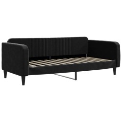 vidaXL Sofá cama terciopelo negro 100x200 cm