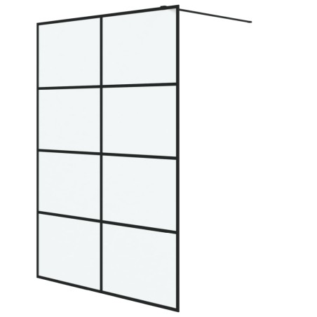 vidaXL Mampara de ducha vidrio ESG esmerilado negro 140x195 cm