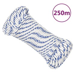 vidaXL Cuerda de barco polipropileno blanco 3 mm 250 m