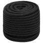 vidaXL Cuerda de barco polipropileno negro intenso 16 mm 250 m