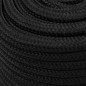 vidaXL Cuerda de barco polipropileno negro intenso 16 mm 250 m