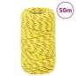 vidaXL Cuerda de barco polipropileno amarillo 2 mm 50 m vidaXL Cuerda de barco polipropileno amarillo 2 mm 50 m