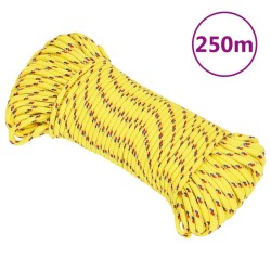 vidaXL Cuerda de barco polipropileno amarillo 4 mm 250 m