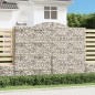 vidaXL Cesta gaviones forma arco hierro galvanizado 300x30x220/240 cm
