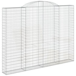 vidaXL Cesta gaviones forma arco hierro galvanizado 300x30x220/240 cm