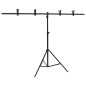 vidaXL Soporte para fondos en forma de T negro 151x60x(70-200) cm vidaXL Soporte para fondos en forma de T negro 151x60x(70-200) cm