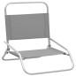 vidaXL Sillas de playa plegables 2 unidades tela gris vidaXL Sillas de playa plegables 2 unidades tela gris