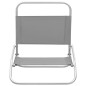 vidaXL Sillas de playa plegables 2 unidades tela gris vidaXL Sillas de playa plegables 2 unidades tela gris