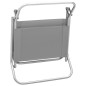 vidaXL Sillas de playa plegables 2 unidades tela gris vidaXL Sillas de playa plegables 2 unidades tela gris