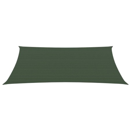 vidaXL Toldo de vela verde oscuro HDPE 160 g/m² 2,5x4 m