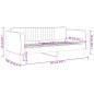 vidaXL Sofá cama terciopelo negro 80x200 cm vidaXL Sofá cama terciopelo negro 80x200 cm
