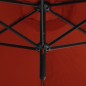 vidaXL Sombrilla doble con palo de acero terracota 600 cm vidaXL Sombrilla doble con palo de acero terracota 600 cm