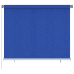 vidaXL Persiana enrollable de jardín HDPE verde oscuro 180x140 cm