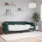 vidaXL Sofá cama terciopelo verde oscuro 100x200 cm vidaXL Sofá cama terciopelo verde oscuro 100x200 cm