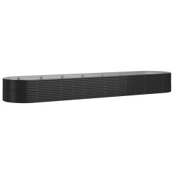 vidaXL Jardinera arriate acero recubierto polvo antracita 584x140x68cm