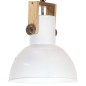 vidaXL Lámpara colgante industrial redonda mango 25 W blanco 32 cm E27 vidaXL Lámpara colgante industrial redonda mango 25 W blanco 32 cm E27