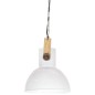 vidaXL Lámpara colgante industrial redonda mango 25 W blanco 32 cm E27 vidaXL Lámpara colgante industrial redonda mango 25 W blanco 32 cm E27
