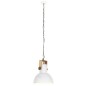 vidaXL Lámpara colgante industrial redonda mango 25 W blanco 32 cm E27 vidaXL Lámpara colgante industrial redonda mango 25 W blanco 32 cm E27