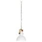 vidaXL Lámpara colgante industrial redonda mango 25 W blanco 32 cm E27 vidaXL Lámpara colgante industrial redonda mango 25 W blanco 32 cm E27