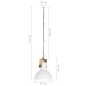 vidaXL Lámpara colgante industrial redonda mango 25 W blanco 32 cm E27 vidaXL Lámpara colgante industrial redonda mango 25 W blanco 32 cm E27