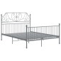 vidaXL Estructura de cama de metal gris 160x200 cm vidaXL Estructura de cama de metal gris 160x200 cm