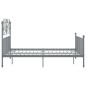 vidaXL Estructura de cama de metal gris 160x200 cm vidaXL Estructura de cama de metal gris 160x200 cm