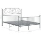 vidaXL Estructura de cama de metal gris 160x200 cm vidaXL Estructura de cama de metal gris 160x200 cm