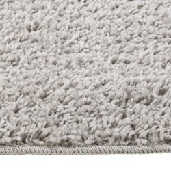 vidaXL Alfombra peluda antideslizante gris claro 80x150 cm