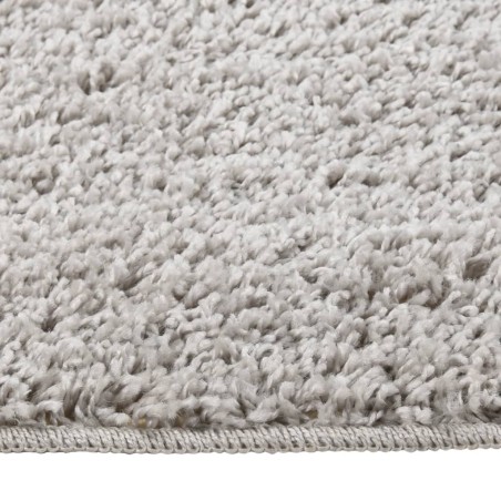 vidaXL Alfombra peluda antideslizante gris claro 80x150 cm