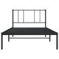 vidaXL Estructura de cama con cabecero metal negro 100x190 cm vidaXL Estructura de cama con cabecero metal negro 100x190 cm