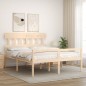 vidaXL Cama para personas mayores con cabecero madera maciza 160x200cm vidaXL Cama para personas mayores con cabecero madera maciza 160x200cm