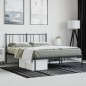 vidaXL Estructura de cama con cabecero metal negro 160x200 cm vidaXL Estructura de cama con cabecero metal negro 160x200 cm