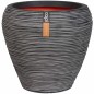Capi Jarrón Nature Rib cónico gris antracita 42x38 cm KOFZ362 Capi Jarrón Nature Rib cónico gris antracita 42x38 cm KOFZ362