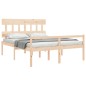 vidaXL Cama para personas mayores con cabecero madera maciza 160x200cm vidaXL Cama para personas mayores con cabecero madera maciza 160x200cm
