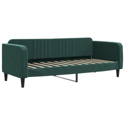 vidaXL Sofá cama terciopelo verde oscuro 80x200 cm
